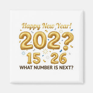 Gott Nytt År 2026 Gula Ballonger Logik Quiz Magne Magnet
