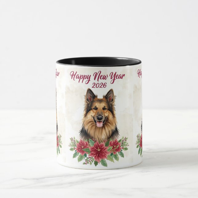 Gott nytt år 2026 Hundälskare Mugg (Center)