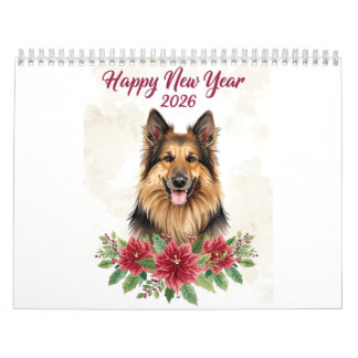 Gott nytt år 2026 Hundkonst Kalender