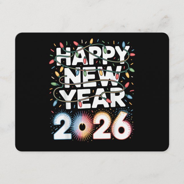 Gott nytt år 2026 inbjudningar (Framsida)