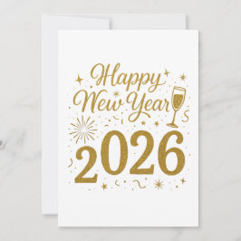 Gott Nytt År 2026-inbjudningar – Elegant fest Inbjudningar