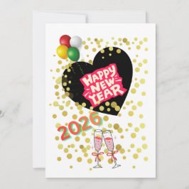 Gott nytt år 2026 julkort