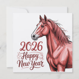 Gott nytt år 2026 Julkort – Kinesiska Zodiaken