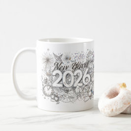 gott nytt år 2026 kaffemugg