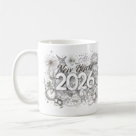 gott nytt år 2026 kaffemugg
