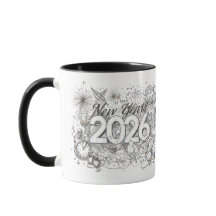 gott nytt år 2026 kaffemugg