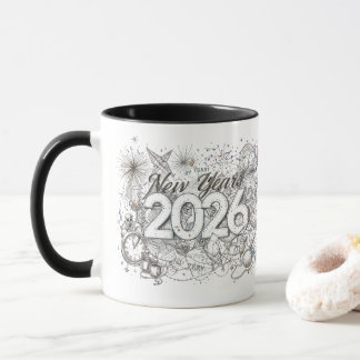 gott nytt år 2026 kaffemugg