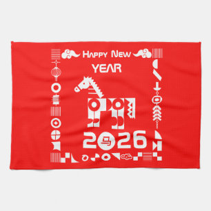 Gott nytt år 2026 kökshandduk