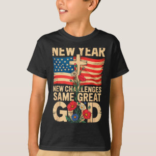 Gott nytt år 2026 Kristna utmaningar Samma Stora T Shirt