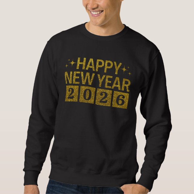 Gott nytt år 2026 lång ärmad tröja (Framsida)