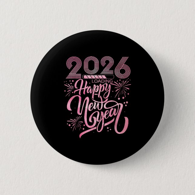 Gott nytt år 2026 Läser in Fireworks Knapp (Framsida)