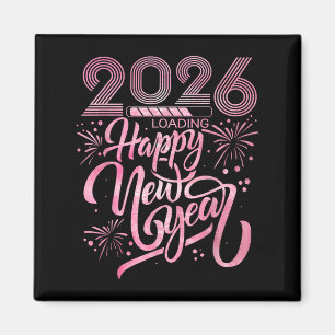 Gott nytt år 2026 Läser in Fireworks Magnet