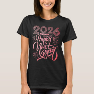 Gott nytt år 2026 Läser in Fireworks Party T Shirt