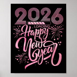 Gott nytt år 2026 Läser in Fireworks Poster