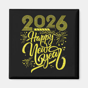Gott nytt år 2026 Loading Fireworks Party Premiu Magnet