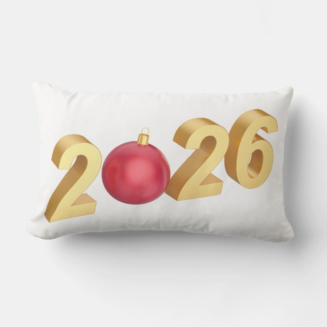 Gott nytt år 2026 lumbarkudde (Framsida)