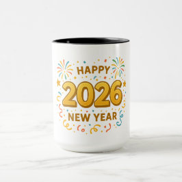 Gott nytt år 2026 mugg