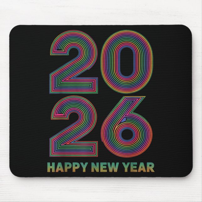 Gott nytt år 2026 Nyårsafton  Musmatta (Framsidan)