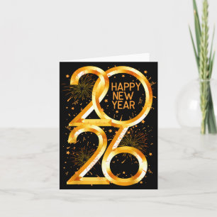 Gott nytt år 2026 Nyårsafton Nye Party Tack Kort