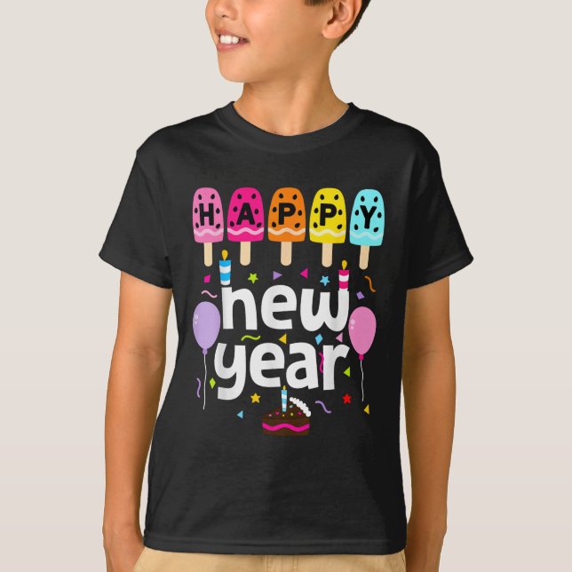 Gott nytt år 2026 Nyårsafton Party Kids Girls T Shirt (Framsida)