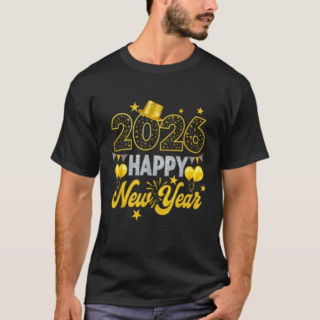 Gott nytt år 2026 Nyårsaftonen Party T Shirt (Framsida)