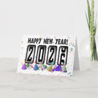 Gott nytt år 2026 Odometer Helgkort