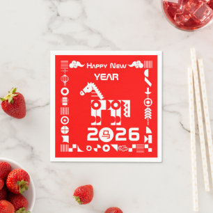 Gott nytt år 2026 pappersservett