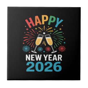 Gott nytt år 2026 Party Rolig nyårsafton 2026 Kakelplatta