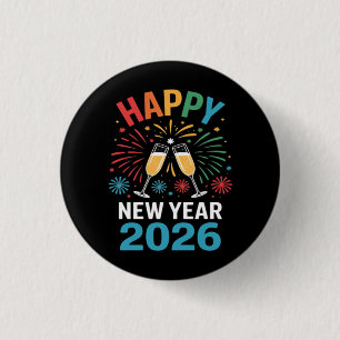 Gott nytt år 2026 Party Rolig nyårsafton 2026 Knapp