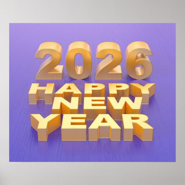 Gott nytt år 2026 poster (Framsidan)