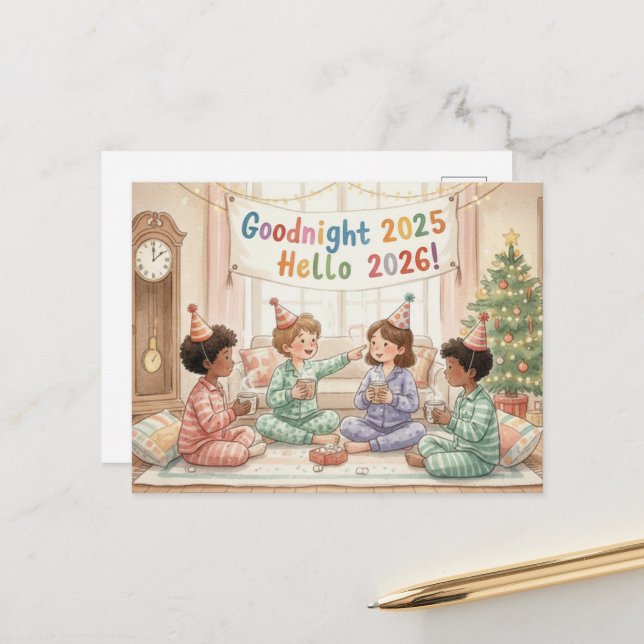 GOTT NYTT ÅR 2026 Postkort Vykort (Fram/Back In Situ)