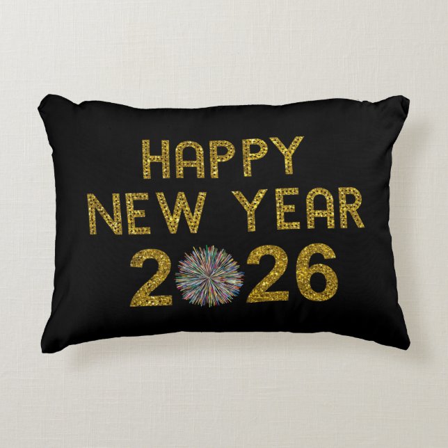 Gott nytt år 2026 prydnadskudde (Framsidan)