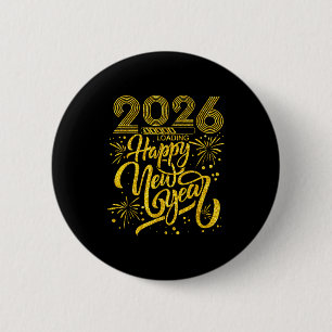 Gott nytt år 2026 Rolig nyårsafton Party Män Knapp