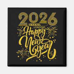 Gott nytt år 2026 Rolig nyårsafton Party Män  Magnet
