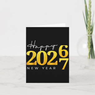 Gott nytt år 2026 Roligt 67 Nyårssnedräkning Si Kort