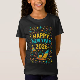 Gott nytt år 2026-Roligtens färgfulla Fireworks T Shirt