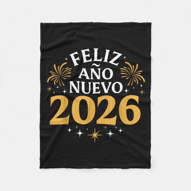 Gott nytt år 2026 Spansk nyårsfest  Fleecefilt (Framsidan)