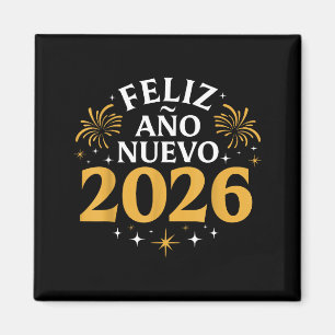 Gott nytt år 2026 Spansk nyårsfest Magnet