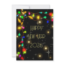 Gott nytt år 2026, stjärnor och belysningsområden