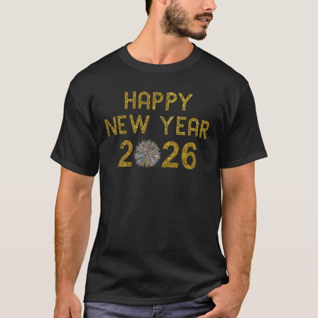 Gott nytt år 2026 t shirt (Framsida)
