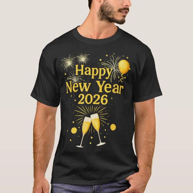 Gott nytt år 2026 t shirt (Framsida)