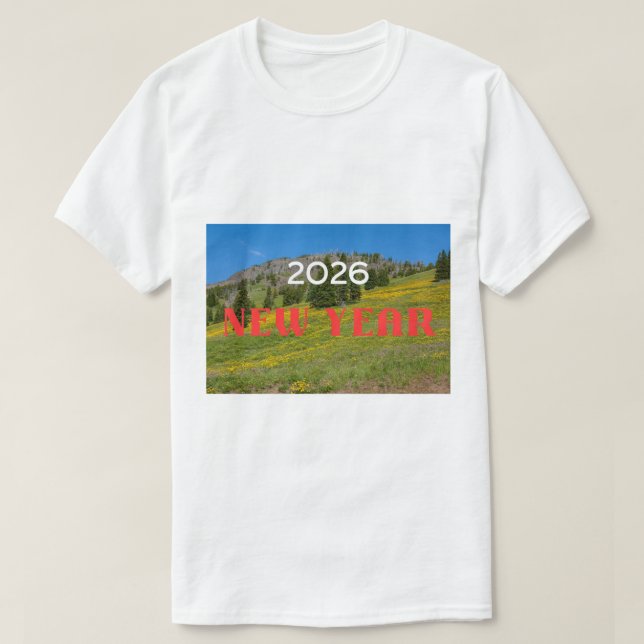 Gott Nytt År 2026 T-Shirt - Firande Grafik  (Design framsida)