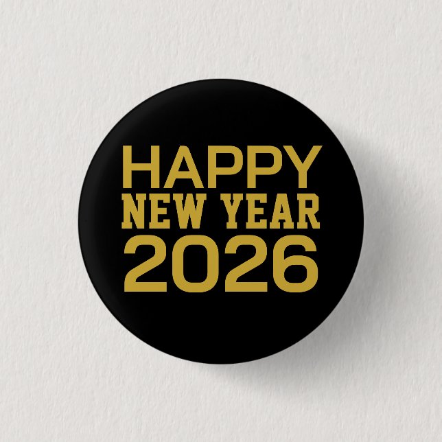 Gott Nytt År 2026 T-Shirt Knapp (Framsida)