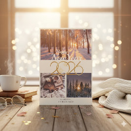 Gott nytt år 2026 Vinter vykort