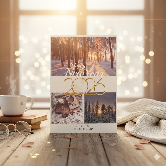 Gott nytt år 2026 Vinter vykort (Skapare uppladdad)