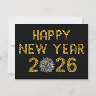 Gott nytt år 2026 vykort