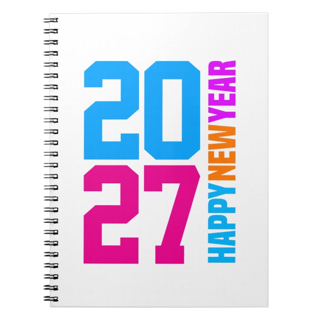 Gott nytt år 2027 anteckningsbok (Framsidan)