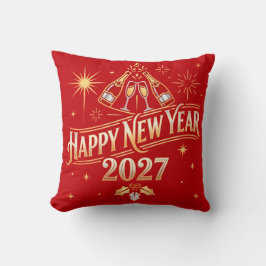 Gott nytt år 2027 firande kudde