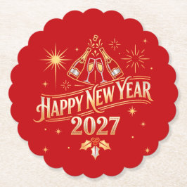 Gott nytt år 2027 firande underlägg papper