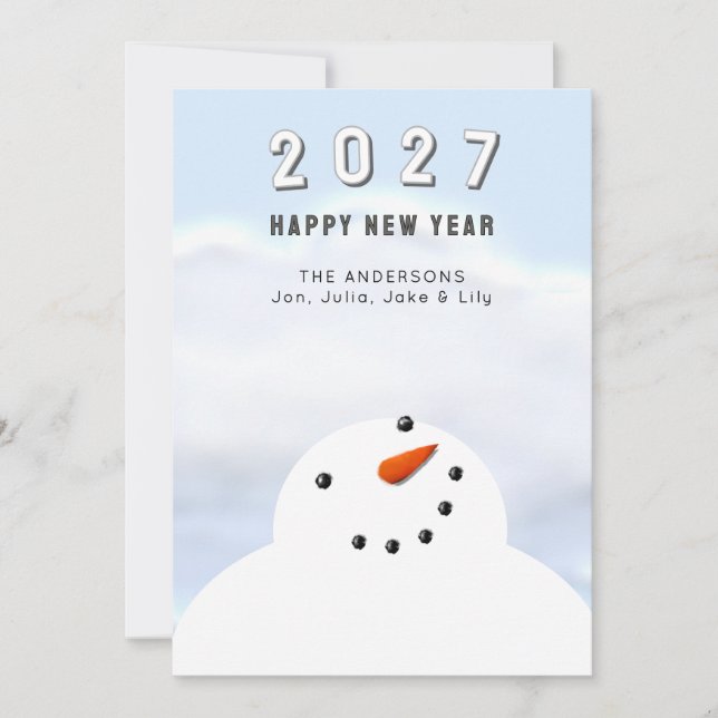 Gott nytt år 2027 julkort (Framsida)